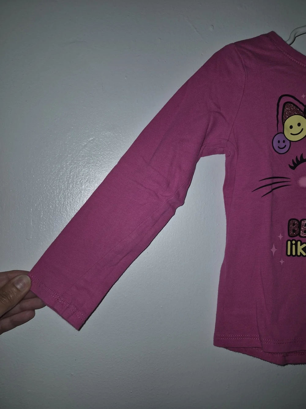 Children's Place 3T Pink "Beautiful Like Mommy" Long Sleeve Kids Top - Picture 2 of 6